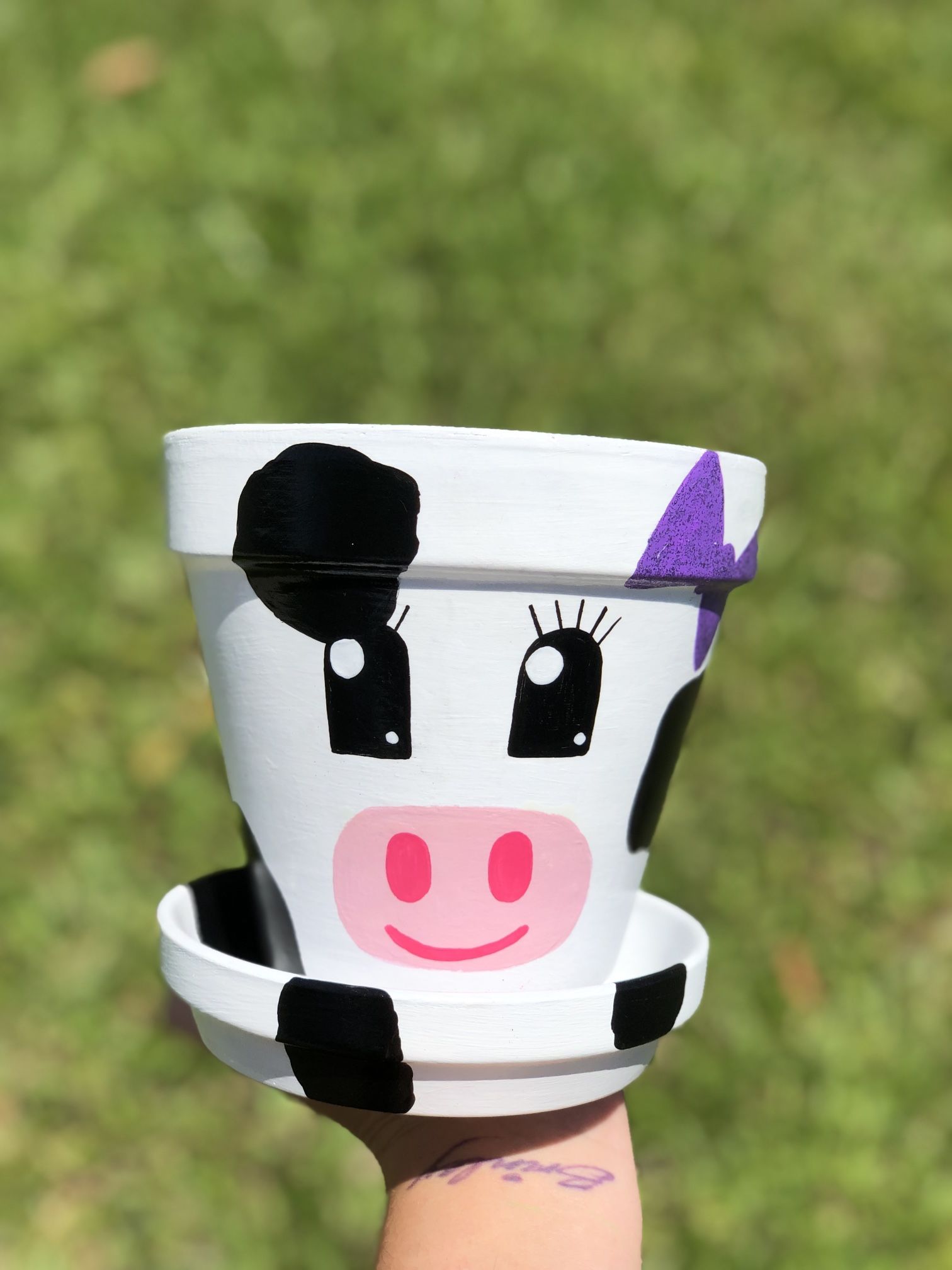 Cow Terra-Cotta Flower Pot