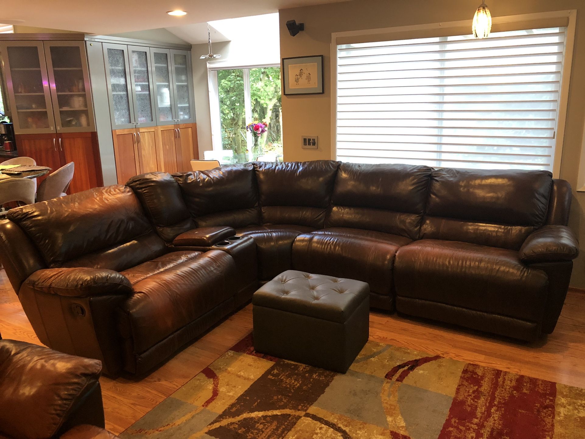 Brown Leather Sofa Sectional - Pending Sale