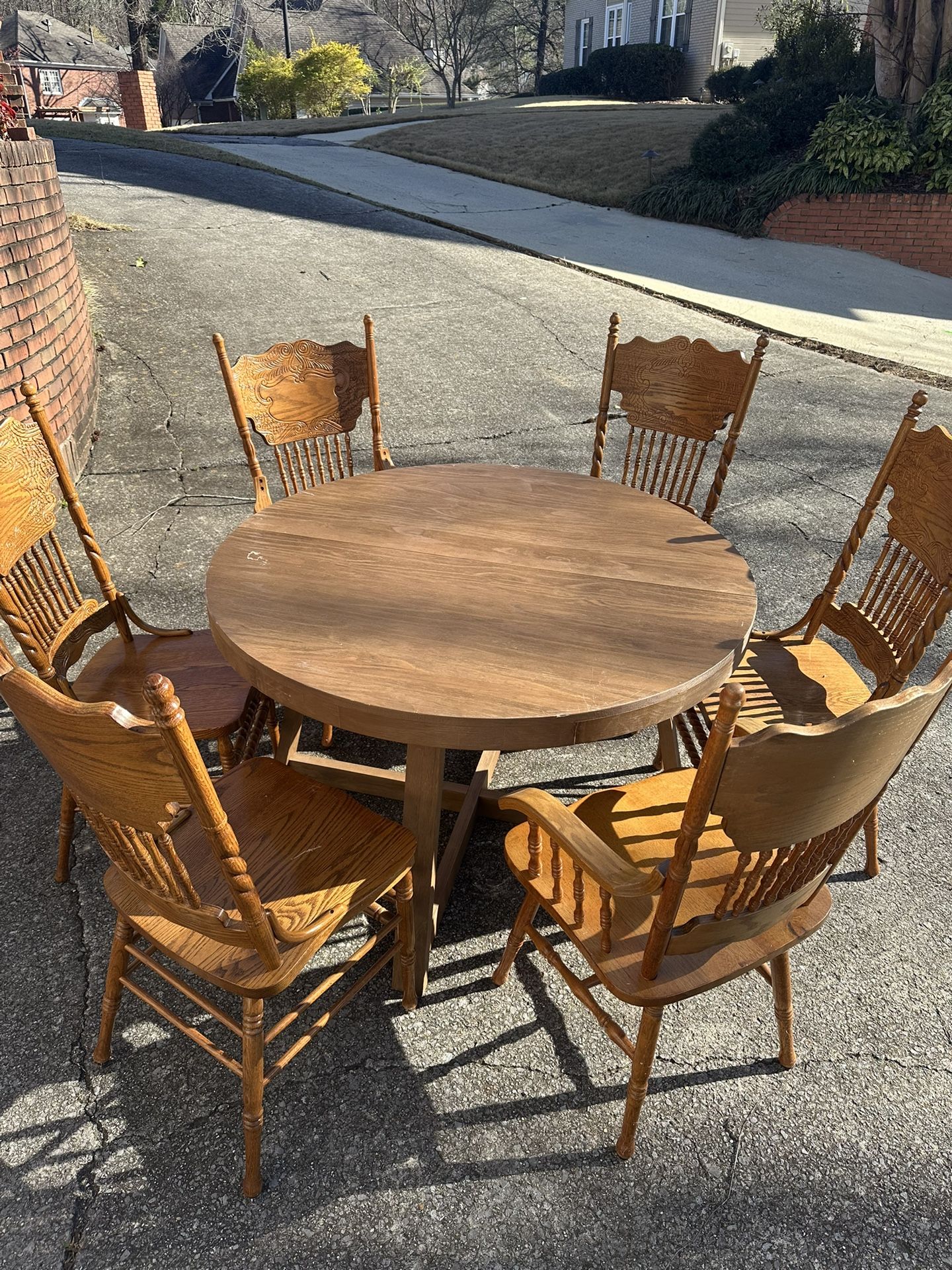6 Farm Chairs (table Is Not Included)