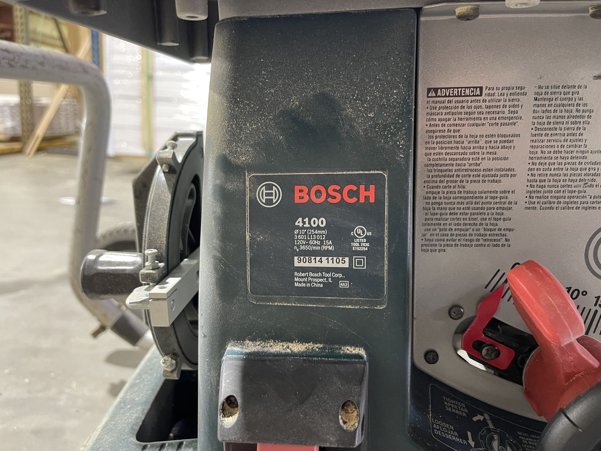 Bosch 4100 Table Saw