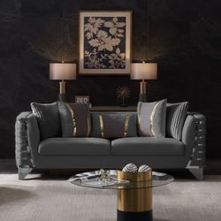 Dark Grey/Silver Sofa