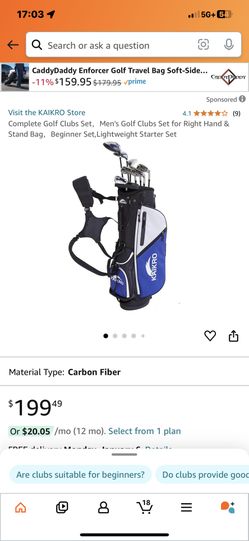 KAIKRO GOLF CLUB SET & BAG W/ STAND