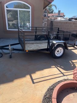 Utility trailer 5x8x3 PINK in my name  with new flooring and new   LED lights