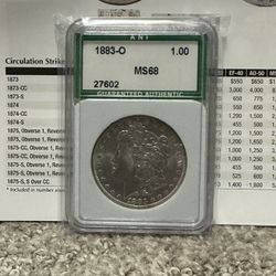 1883-O $1 Morgan MS68 🤢 HIGH GRADE 🤢 (OPEN TO TRADES) ANI Coins grading 