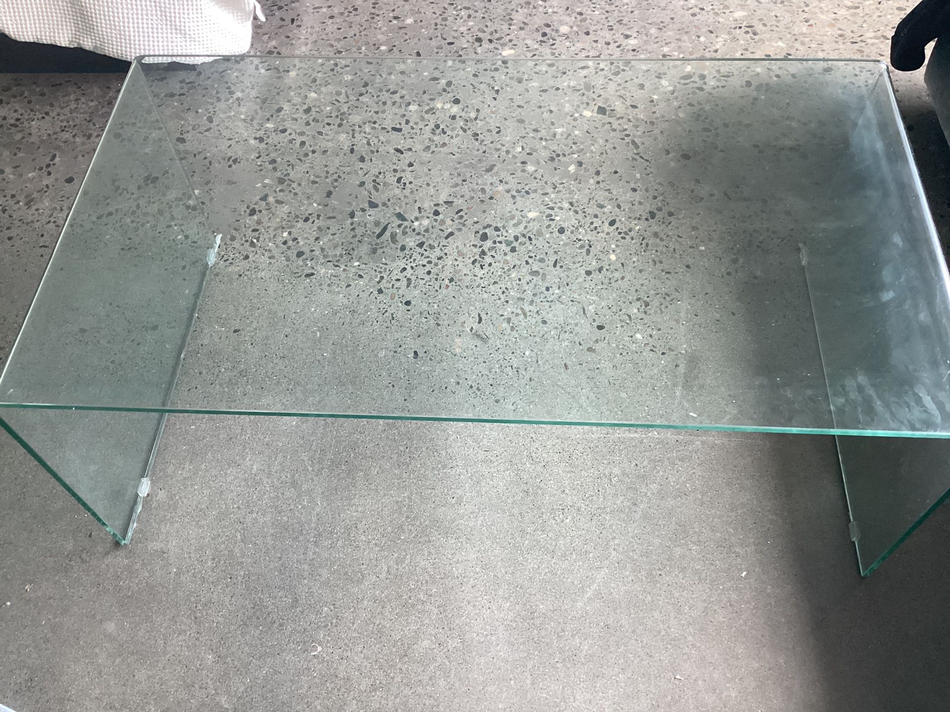 Carrie Clear Rectangle Glass Coffee Table
