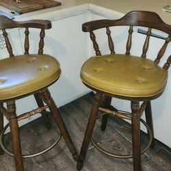 Vintage Mid Century Swivel Bar Stools