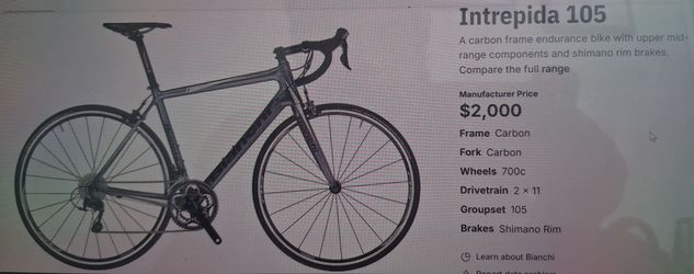 Bianchi Intrepida 105 Carbon Road Bike