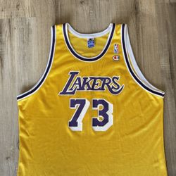 Champion Authentic 99 Lakers Dennis Rodman Jersey 