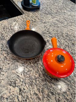 Vintage Le Creuset Flame Pot & Skillet Set