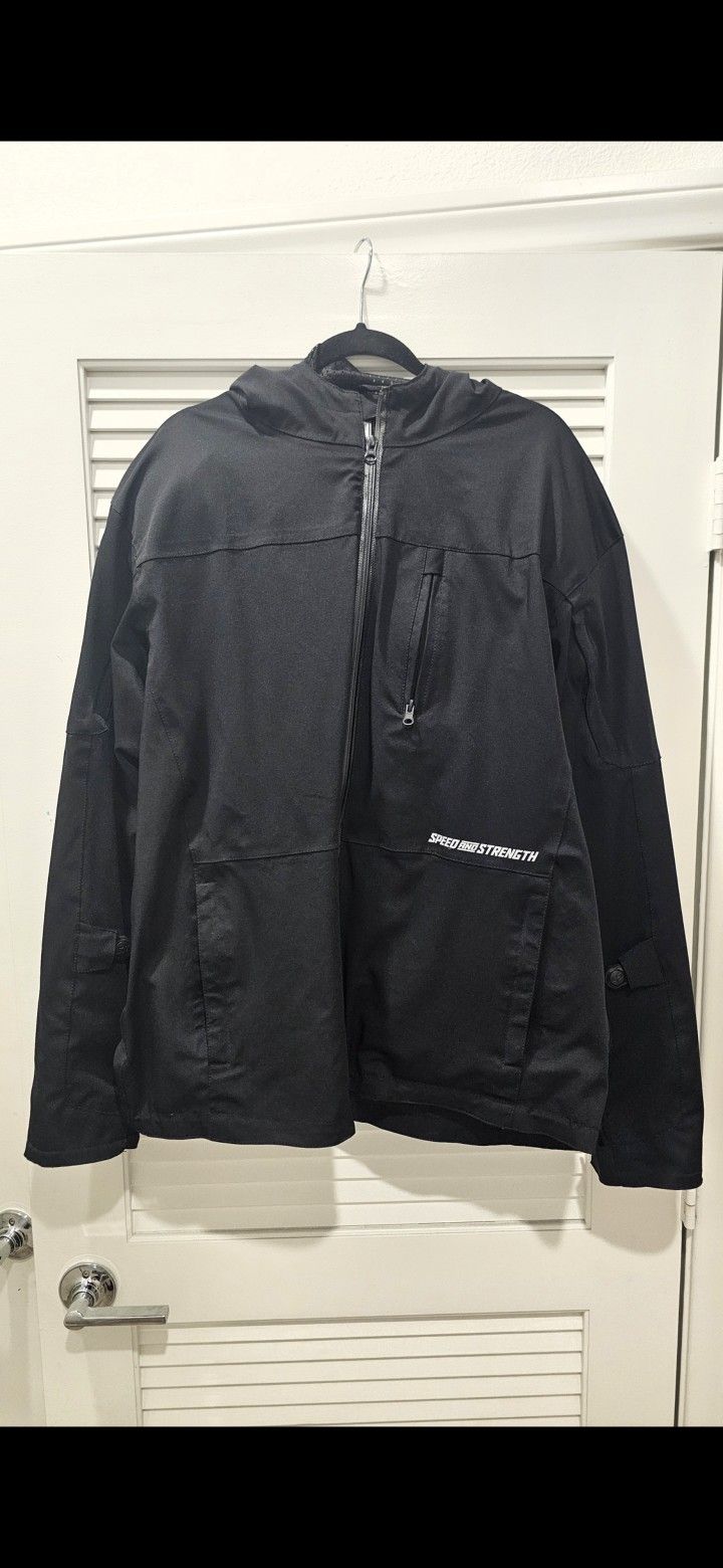 Speed And Strength Armored Motorcycle Riding Jacket. XL