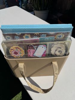 Scrapbooking Tote Bag with Supplies