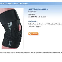 G2 FX Knee Stabilizers. Knee Supports