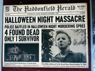 Michael Myers The Haddonfield Herald Sign