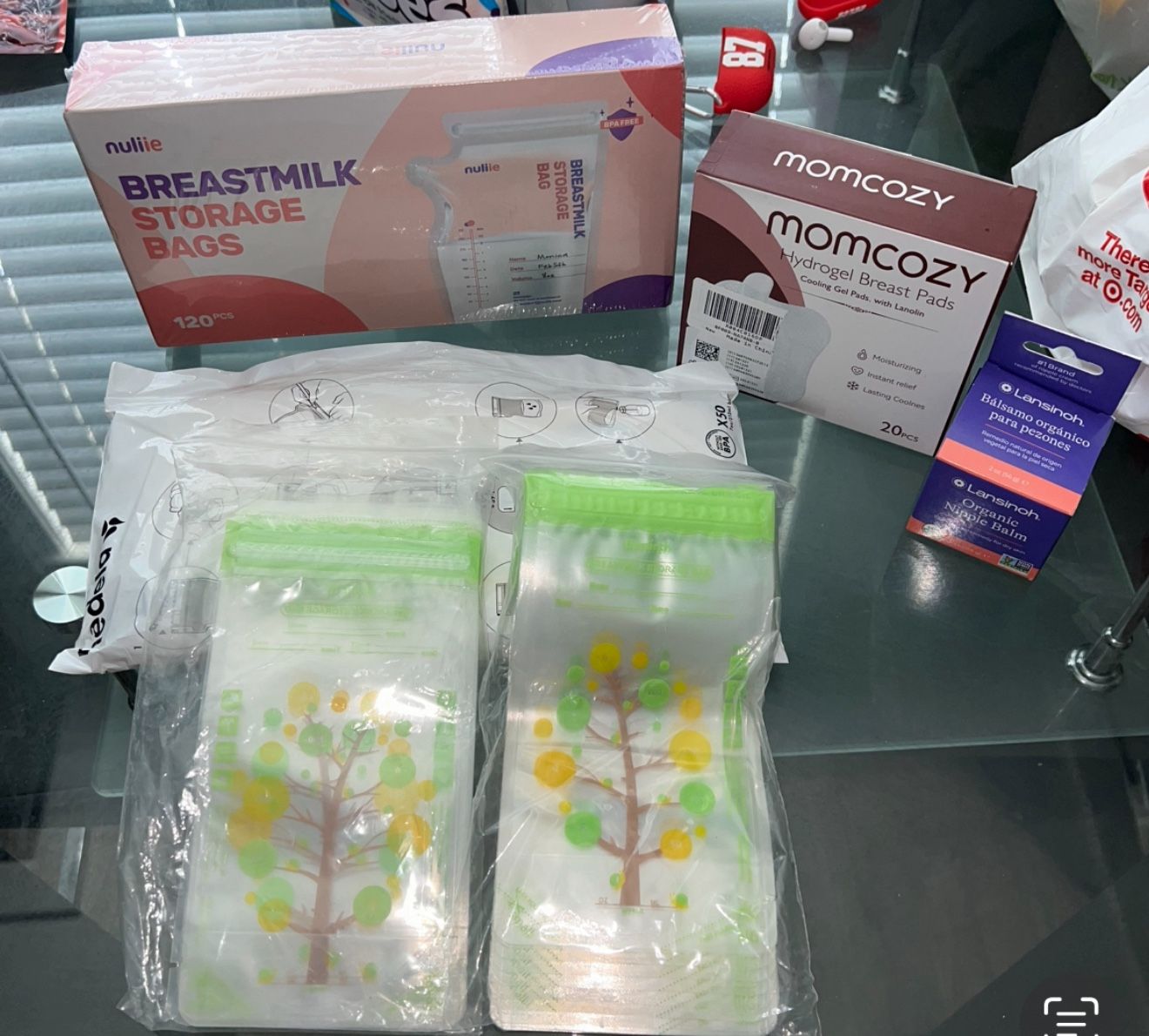 Storage Bags Nipple Cream And Gel Pads For Pain