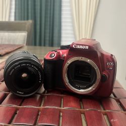 Canon EOS Rebel T5 Digital SLR Red Camera 18-55mm Lens Interchangeable Lenses