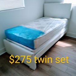 $275 Twin Bed With Mattress And Boxspring Brand New Free Delivery Same Day 