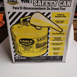 Eagle Safety Diesel Can In Yellow 5- Gallon