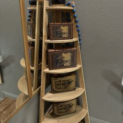 63" Corner Shelf Bookcase