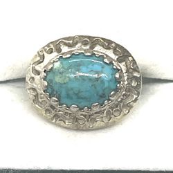 Designer Avi Soffer Israel Turquoise Ring. 6.75