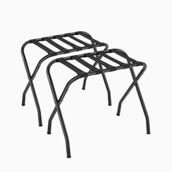 Steel Folding Luggage Rack, Pack of 2-Black