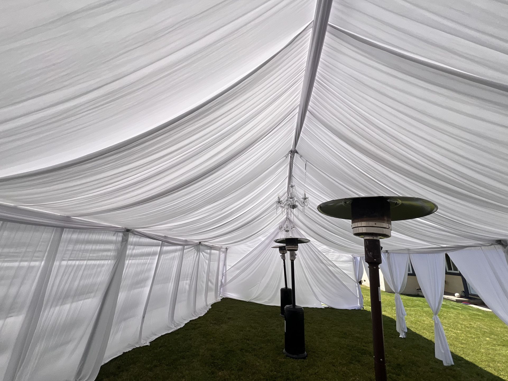 All White Draping /20x30 Canopy 