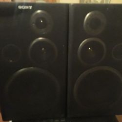 Vintage 1992 Sony SS-D117 Bookshelf Speakers 