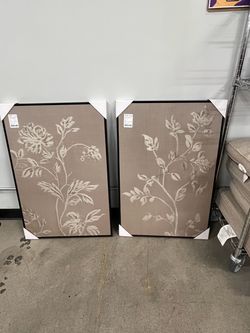 Floral Wall Art Panels Set of 2