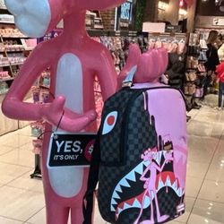 Sprayground Pink Panther Half Painted Backpack Limited edition