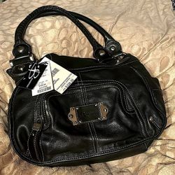 B Makowsky Genuine Leather Black Bag. 