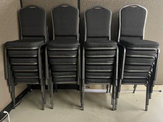 24 Stackable Padded Banquet Chairs