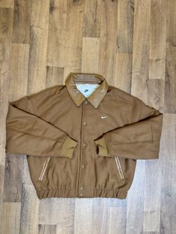 Nike men’s Wool Varsity Brown Jacket Size L
