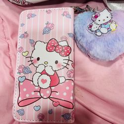 Hello Kitty Wallet And Key Chain  $20