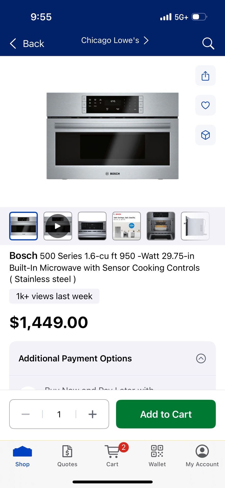 Bosh Build In Microwave