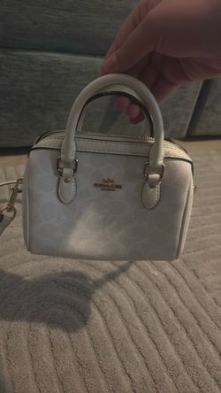 coach bag white