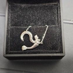 Never Worn - Silver Jeulia Dancing Mermaid Necklace