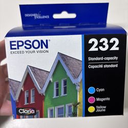 Epson 232 printer colored ink cartridges NEW