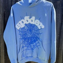 Spider Hoodie Sky Blue (Sp5der) Size M