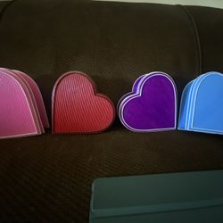 hand made hearts jewelry box with drawing 