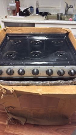 MABE black STOVEFrom mexico 6 quadores