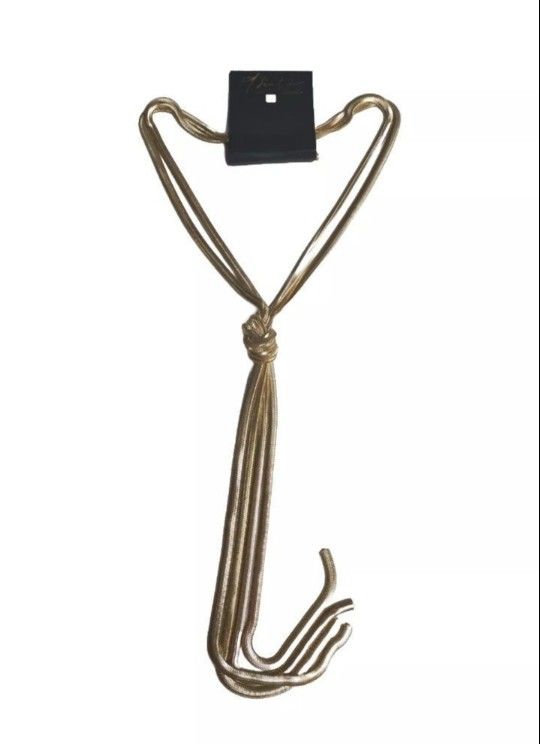 Thalia Sodi Gold Herringbone Knot Y Necklace New With Tags