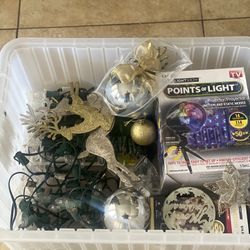 Christmas Lights And Some Ornaments