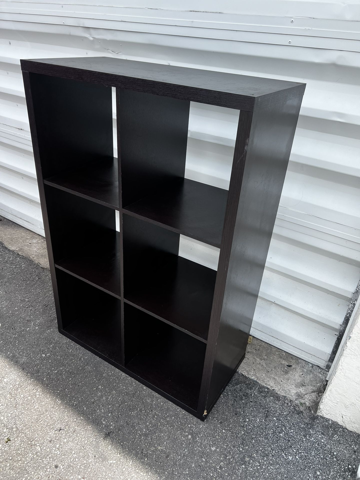 Modern Dark 6 Cubby Cube Modular Bedroom Storage Bookshelf Shoe Shelving! 30x14.5x44