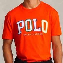 Polo Ralph Lauren Classic Fit T-shirt “POLO” Logo  Men’s Size XXL (Orange)