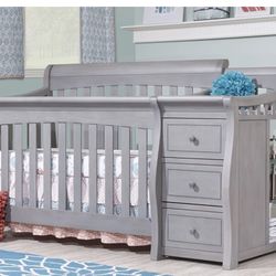Used  Wayfair Grey 4 In 1 Crib