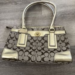  Coach Bag Golden Trims
