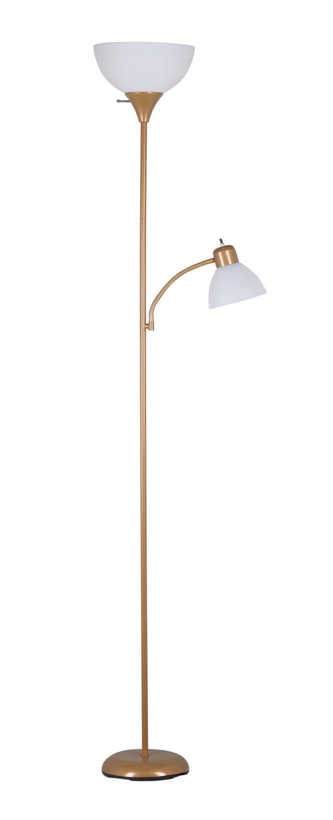 72'' Combo Floor Lamp with Adjustable Reading Lamp, Gold