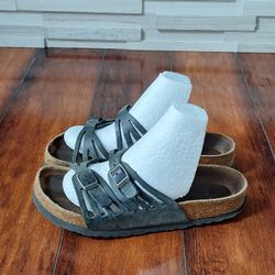 Birkenstock Granada Gray Nubuck Sandals EU 37 US 6–6.5