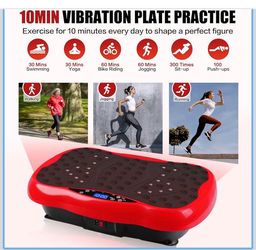 Vibration Plate Exercise Machine, Health & Fitness Full Body Vibration Platform, Portable Vibration Plate Platform for Weight Loss Home Fitness, Lymph