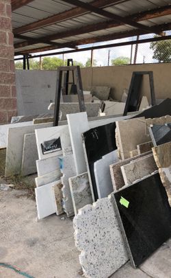 Granite ,quarts remnants everything selling today cleaning up