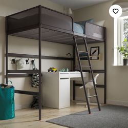 TWIN Size Loft Bed Frame & Mattress Included